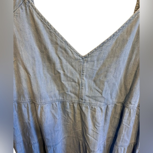 Old Navy Women's Denim Chambray Tiered Maxi Dress. Size XL - Picture 5 of 8